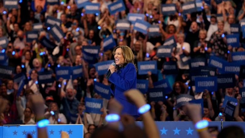 Harris Holds Rally in Milwaukee, 80 Miles From DNC, in Show of Force - The New York Times