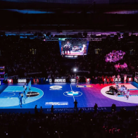 Dazzling LED-animated basketball "GlassFloor" finds a home in Munich