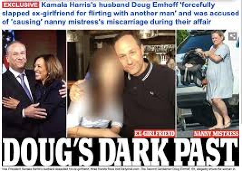 Woman-Beater’: Kamala’s Husband Doug Emhoff Slammed Over Accusations He Hit Ex-Girlfriend In Face