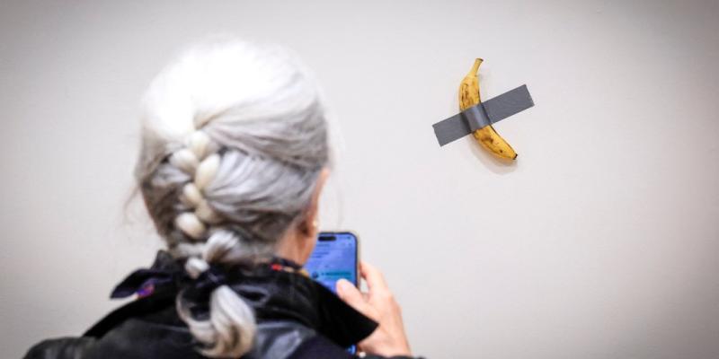 Duct-taped banana sells for more than $6 million at auction