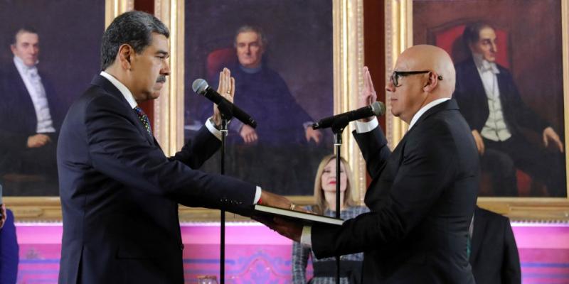 Venezuelan President Nicolas Maduro is sworn in despite credible evidence of election loss