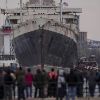 Historic ocean liner departs Philadelphia on voyage to become the world’s largest artificial reef