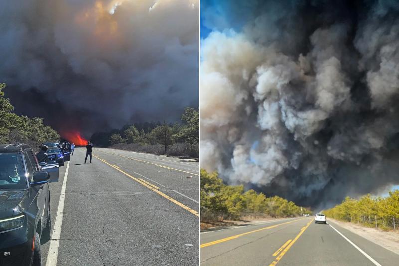 Brush fires erupt on Long Island