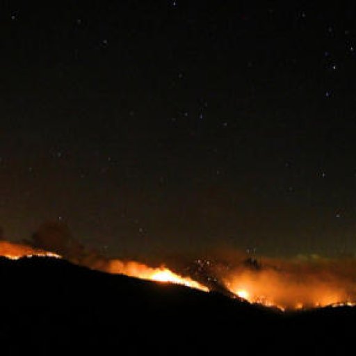 High Park Fire at night