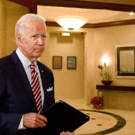 Biden Campaigns Door-To-Door In JPMorgan Chase Headquarters