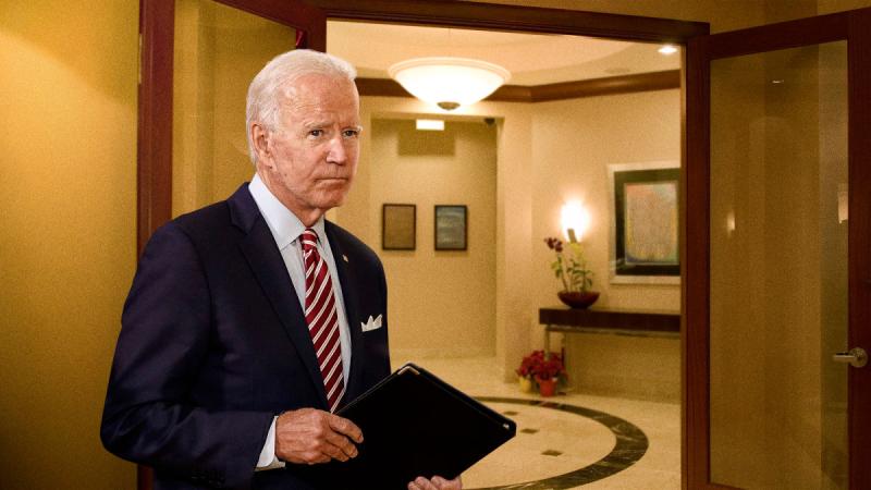 Biden Campaigns Door-To-Door In JPMorgan Chase Headquarters