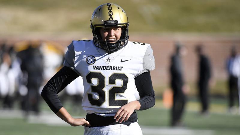 Vanderbilt's Sarah Fuller becomes first woman to play in a Power 5 college football game - ABC7 New York