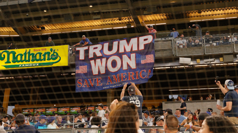 Men displaying 'Trump won' banner removed from Yankee Stadium | TheHill