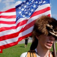 Police outnumber protesters at right-wing Capitol rally - BBC News