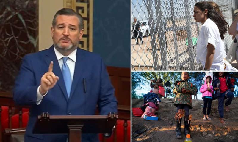 Ted Cruz challenges AOC to 'go see the Biden cages' at the border