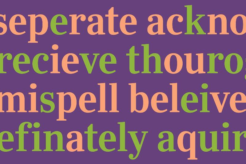 21 Most Commonly Misspelled Words