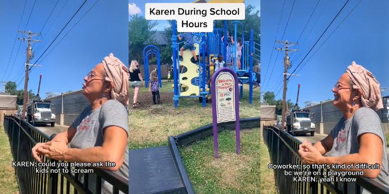 Teacher Records 'Karen' Asking Them to Quiet Down Kids at Park