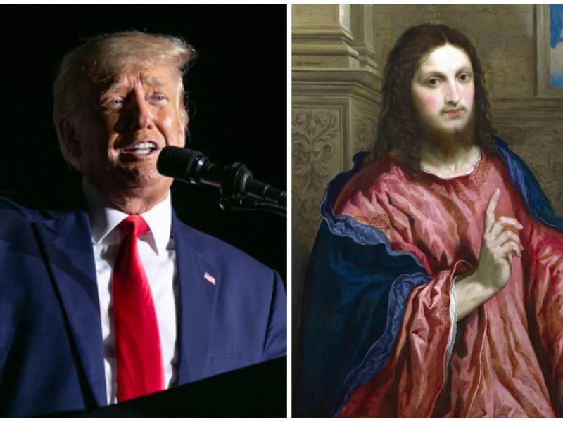 Donald Trump shares Truth Social photo proclaiming him as second only to Jesus