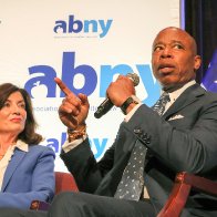 Kathy Hochul and Eric Adams tout pro-business Midtown revival at power breakfast