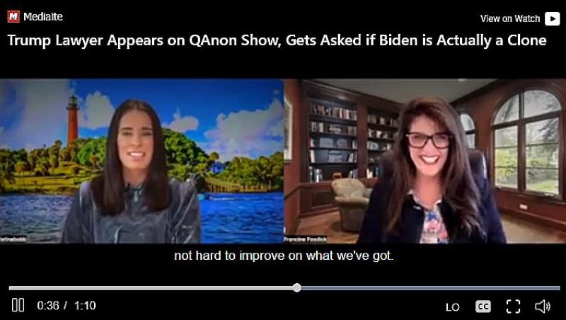 Trump Lawyer Appears on QAnon Show, Gets Asked if Biden is Actually a Clone