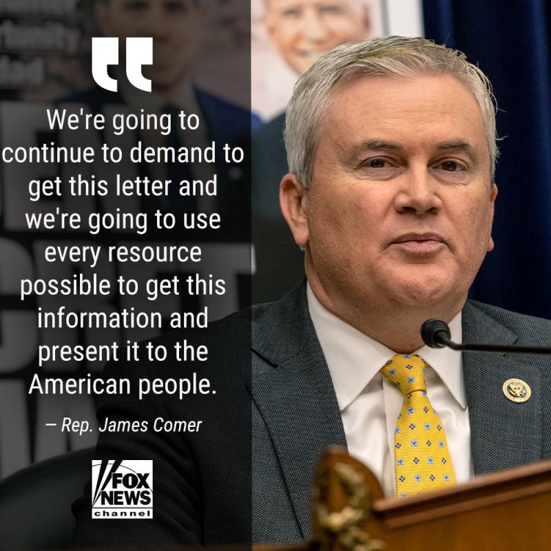 'We can't track down the informant': James Comer says he lost top witness in Biden investigation 