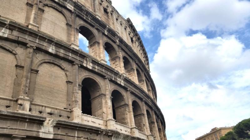 Tourist filmed carving his girlfriend's name into Rome's Colosseum