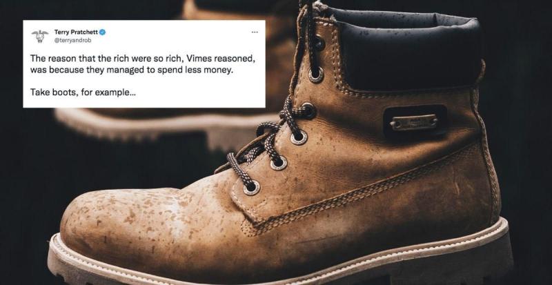 A story about two pairs of boots illustrates how rich people get richer in ways poor people can't