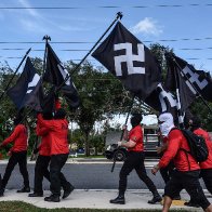 Neo-Nazis parade swastika flags in Florida, chanting 'We are everywhere'