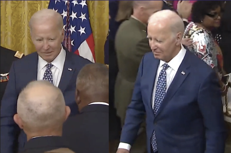 Biden Randomly Bolts Out Of Room In The Middle of Medal Of Honor Ceremony (Video) - Rare