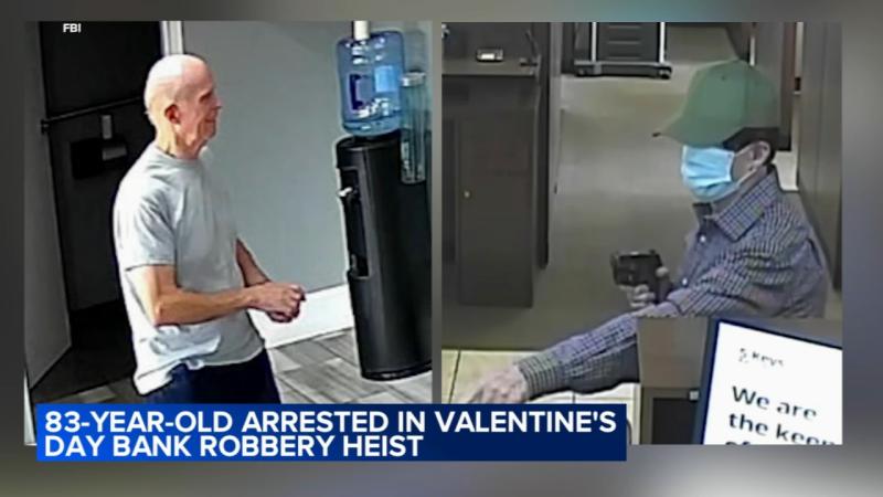 Elderly bank robber: 83-year-old Donald Bennett connected to suburban crimes, arrested after Valentine's Day heist, FBI says - ABC7 Chicago