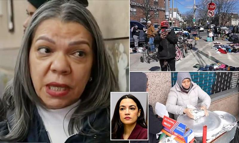 Hispanic Queens residents slam AOC for endorsing Biden's open-border policies and say it's ruining neighborhood: 'She only cares about Washington and her money' | Daily Mail Online