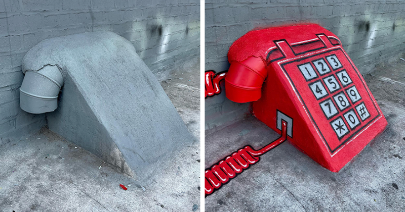 Street Artist Turned 30 Boring Street Objects Into Works Of Art (New Pics) 