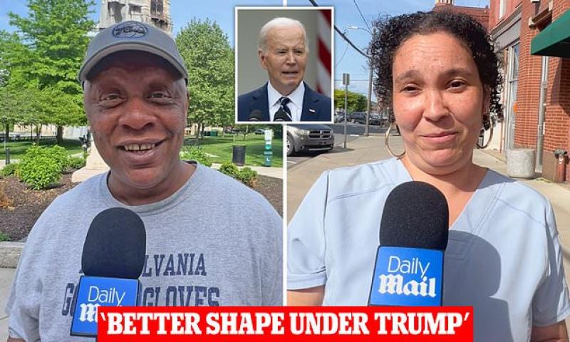 'Scranton Joe' no more: Here's why voters are backing Donald Trump over 'decrepit old' Biden in his OWN hometown | Daily Mail Online