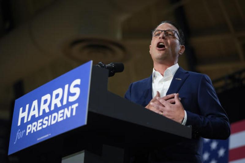 Josh Shapiro Gives Rousing Speech For Harris-Walz Ticket