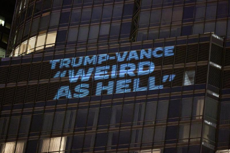 Democrats Taunt Trump At Trump Tower Chicago Ahead of Convention