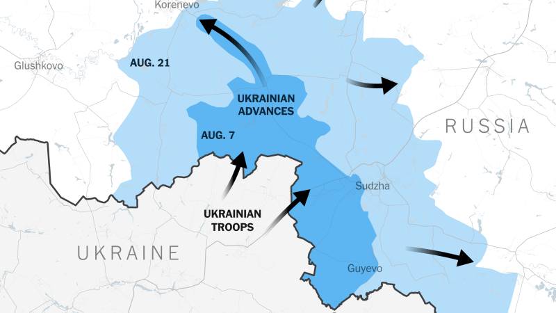 Mapping Ukraine's Surprise Invasion of Russia