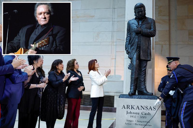 Johnny Cash statue unveiled at the US Capitol