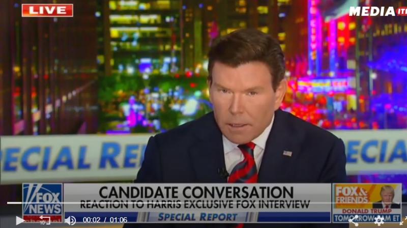 Bret Baier Says He Aired Wrong Clip During Harris Interview