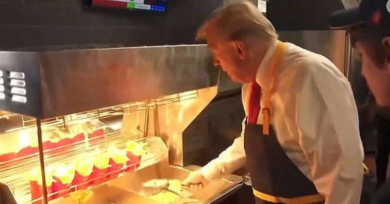 Trump Serves McDonalds to Customers At Drive-Thru