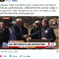 Ignoramus GOP NC Senator Gives Trump French Fry Award At Site Of Hurricane Devastation