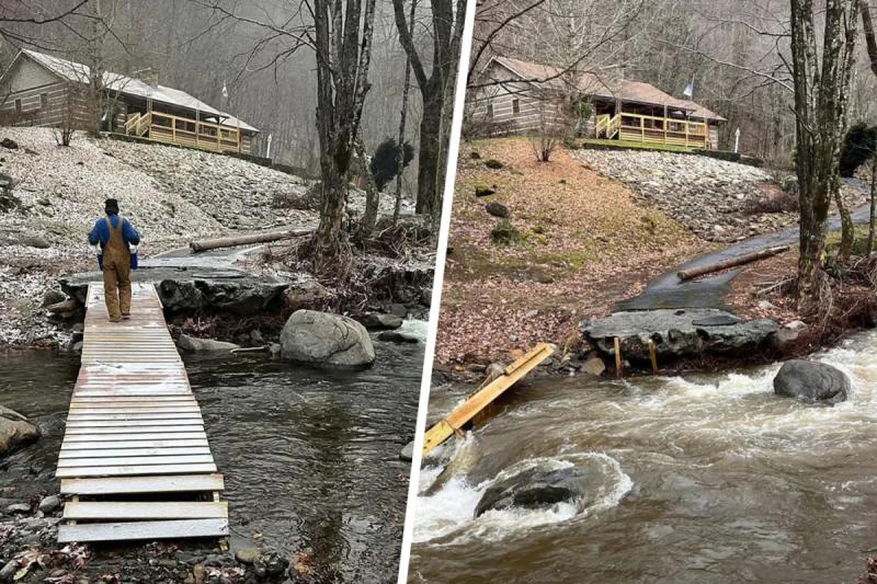 A North Carolina county pummeled by Hurricane Helene suffers another blow