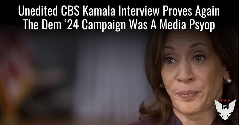 Unedited ’60 Minutes’ Kamala Interview Proves Again The Democrat 2024 Campaign Was A Media-Driven Psyop