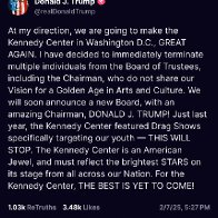 Trump Names Himself Chairman Of The Kennedy Center