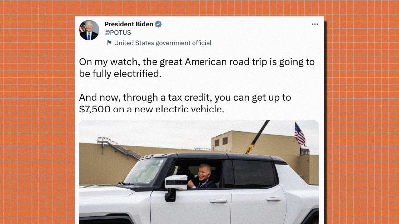 Biden Promotes Hummer EV That Doesn't Even Qualify for Electric Vehicle Tax Credits