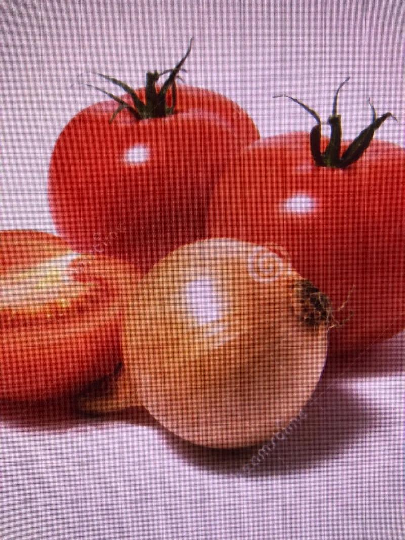 Tomatoes and onions summer side dish