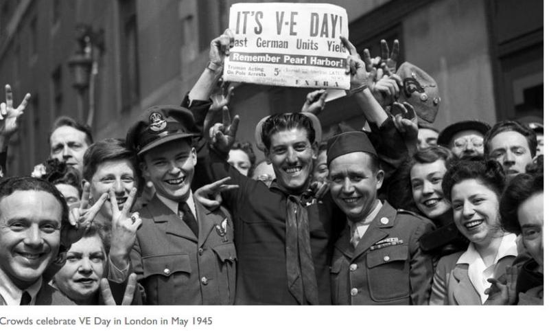 VE Day is celebrated in America and Britain