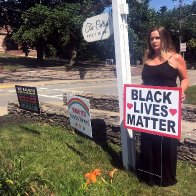 A Black Lives Matter Sign Stirs Debate in a Boston Suburb  - WSJ