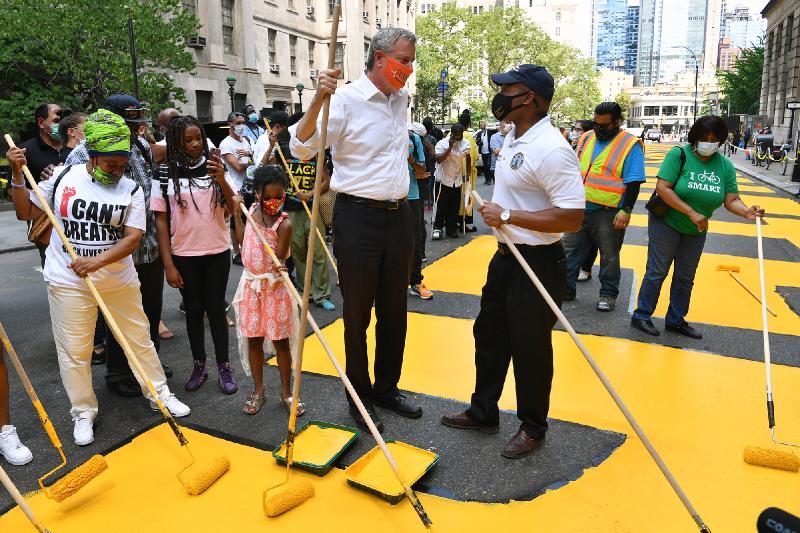 De Blasio admits city skipped permit process to paint BLM murals